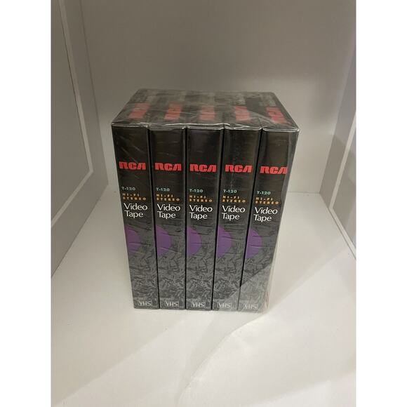 5 - RCA T-120 Hi Fi Stereo Blank VHS Video Tapes Cassettes - NEW Sealed - Picture 1 of 4
